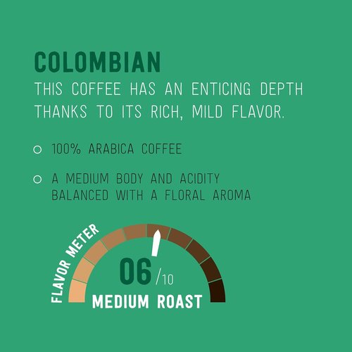 Happy Belly Medium Roast Coffee Pods - Colombian Flavor | Compatible with Keurig 2.0, 24 Count