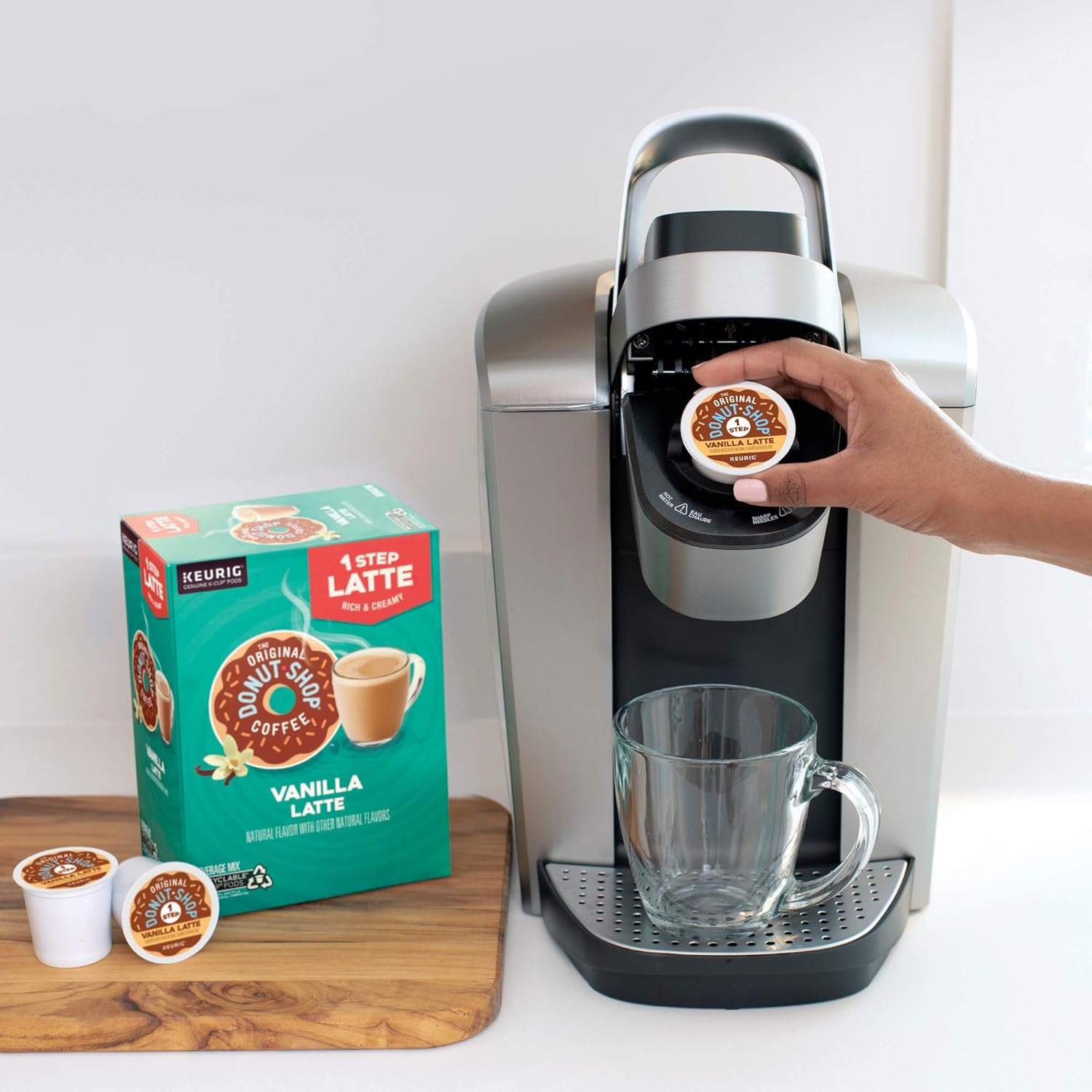 Original Donut Shop Vanilla Latte K-Cup Pods - Flavored Coffee, 20 Count for Keurig