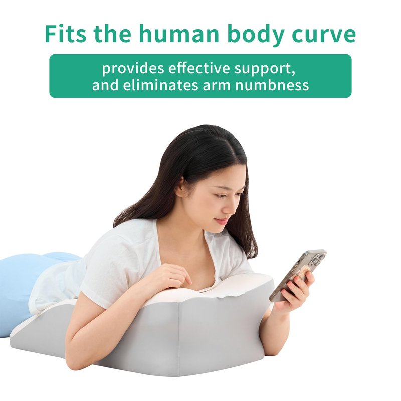 ZOOBLY Reading Pillow - Ergonomic Wedge Bed Pillow for Sitting Up, Multi-Scene Use, Easy to Clean, Ideal for Back Pain Relief & Relaxation, for Loved Ones (Black)