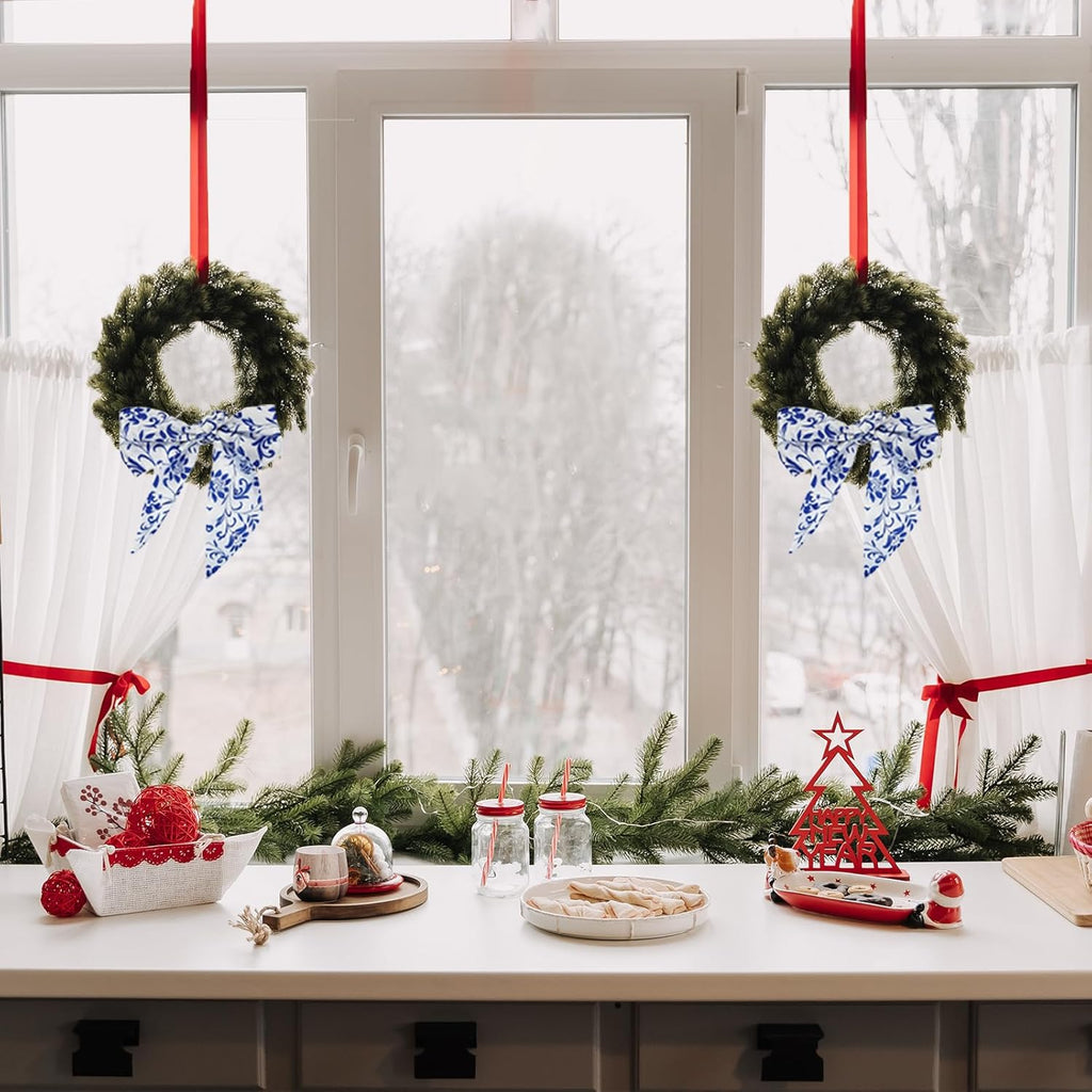 Skiennix Wreath Sash Set - Elegant Ribbon Decor for Front Door | Perfect for Weddings & Parties