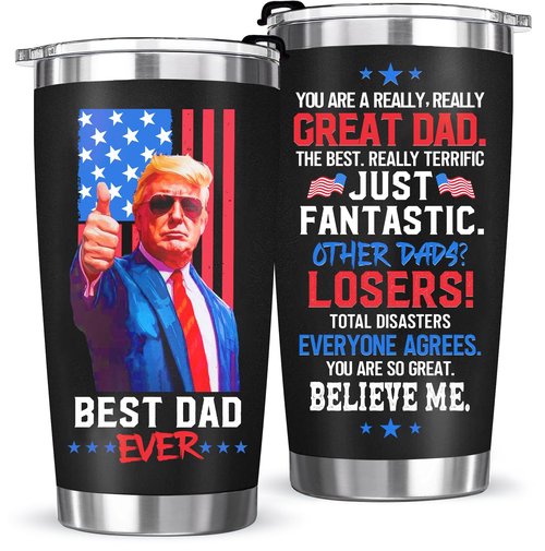 ForGreetMe Gifts for Dad from Daughter Son - Dads Birthday Gifts Ideas, Best Dad Ever Gift, Perfect for Fathers Day, Birthday, Christmas - 20oz Coffee Cup Mug Tumbler