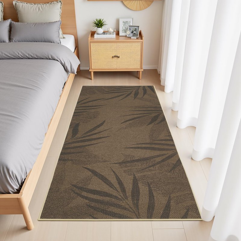 Jute 5x7 Area Rug Machine Washable Modern Woven Farmhouse Patio Rug Indoor Outdoor Throw Non-Slip Carpet for Entryway Dining Room Living Room Bedroom