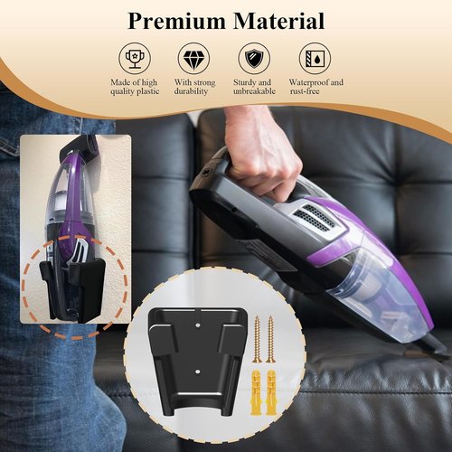 Bissell Wall Mount Vacuum Holder - Space-Saving Docking Station for Pet Hair Eraser Models 2390, 2390A, 2284W, 23903 & Auto-Mate