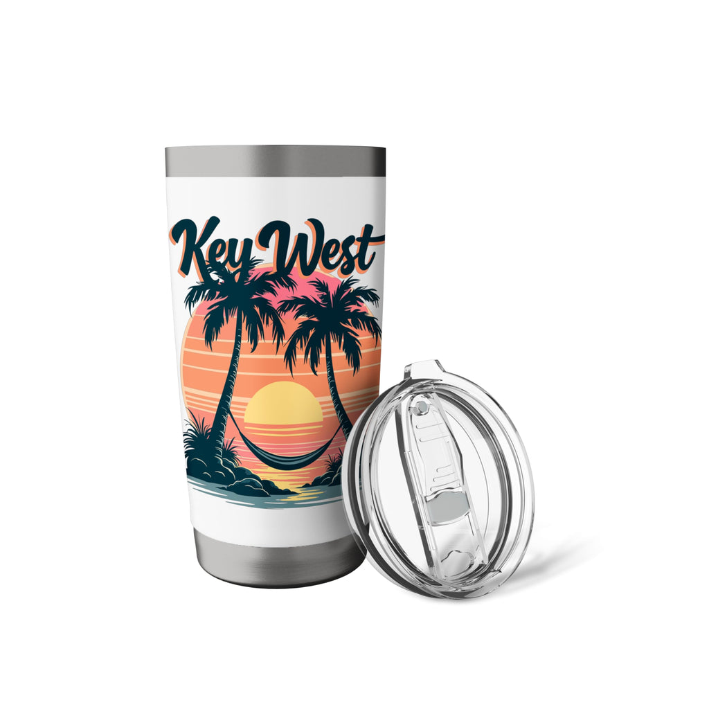 Vintage Key West Sunset Retro Key West Stainless Steel Insulated Tumbler