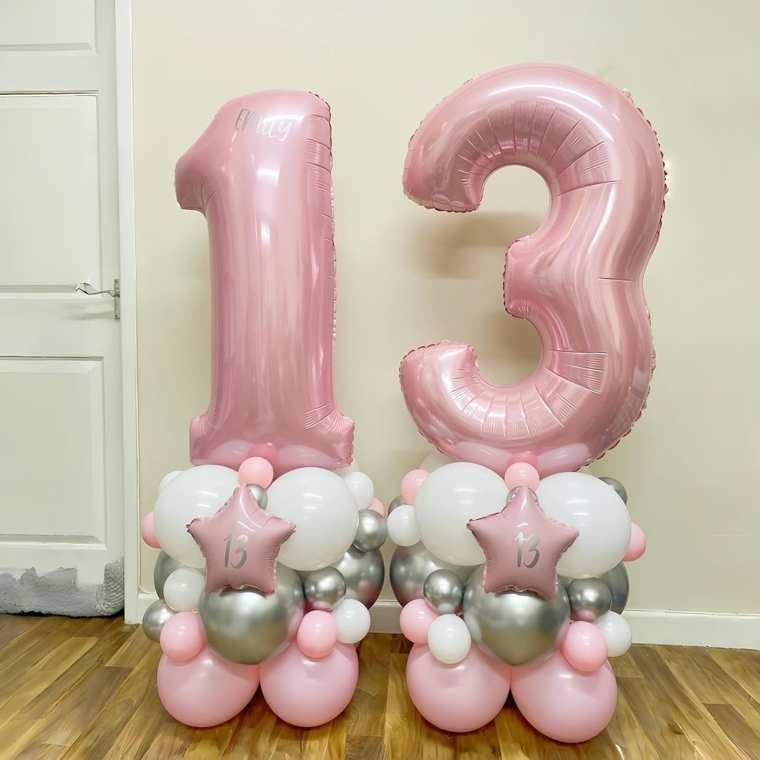 Pastel Pink Number 3 Balloon - 40 Inch Giant Pearl Light Pink Helium Foil for 3rd Birthday & Celebrations