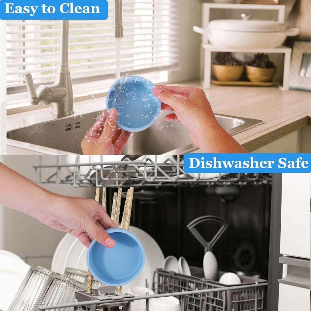 XANGNIER Silicone Egg Mold - 3 Pcs Reusable Nonstick Egg Bites Pan | BPA Free, Dishwasher Safe, Blue
