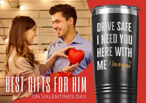Onebttl Stainless Steel Tumbler for Boyfriend, Husband or Him - 20oz Drive Safe Gift for Birthday, Anniversary
