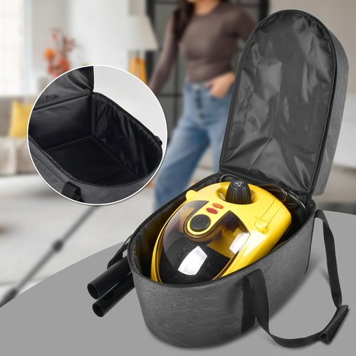 Steadtep Bag for Wagner Spraytech 0282014 915e Portable Steam Cleaner, Foldable Handheld Steamer Storage Case Container for 18 Accessories Cleaning Brushes, Wallpaper Steam Plate with Pockets-Bag Only