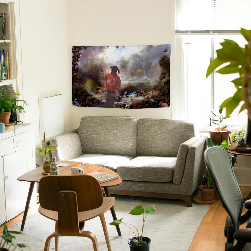 Rapper Flag | Chief in The Garden of Eden Aesthetic Tapestry - Durable 3x5 Feet for Indoor & Outdoor Decor