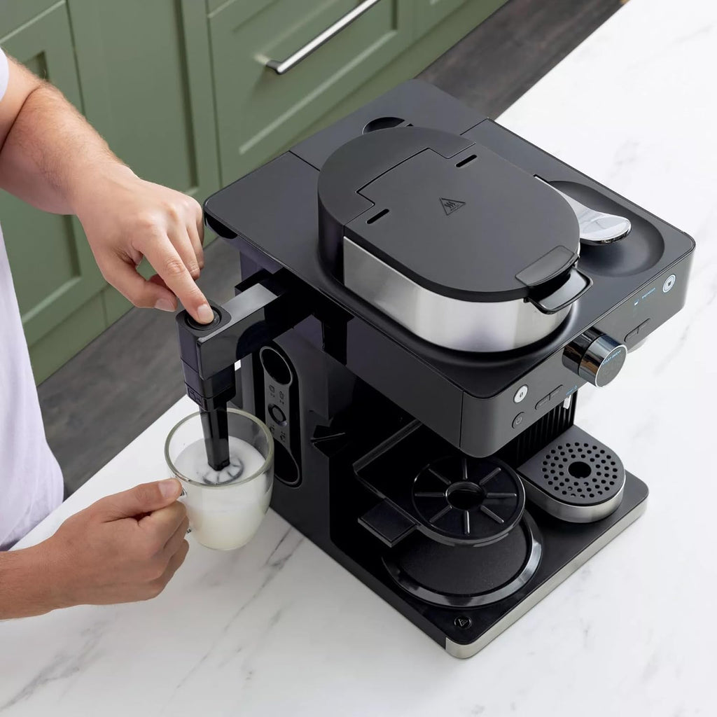 Ninja Refurbished CFN601 Espresso & Coffee Barista System - Single-Serve & 12-Cup Carafe with Built-In Frother