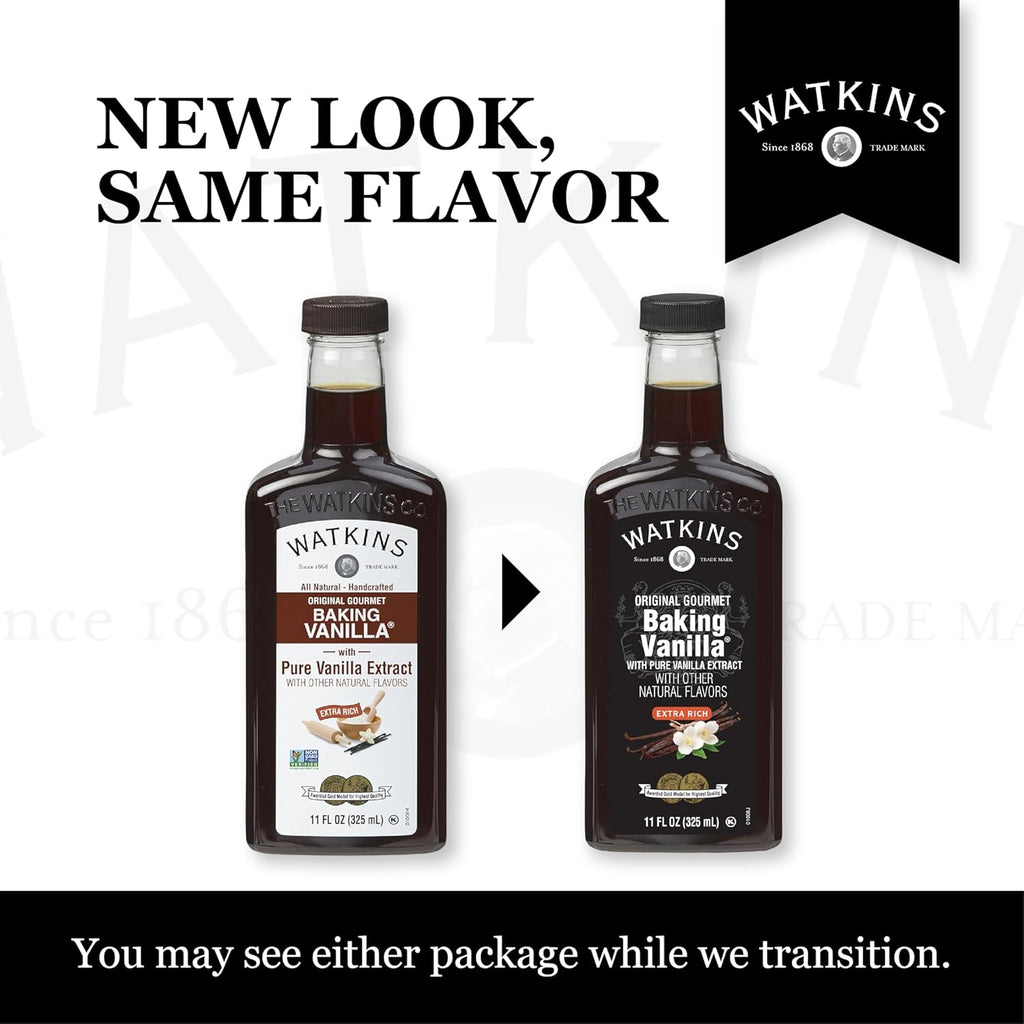 Watkins Gourmet Baking Vanilla - All Natural Pure Vanilla Extract, 11 Fl Oz | Flavorful & Versatile