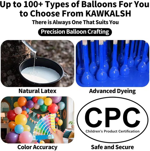 KAWKALSH 12-Inch Black Latex Balloons - 110pcs Thickened Helium Party Supplies for Birthdays & Weddings