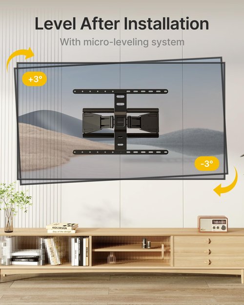 monTEK 0.77" Ultra Slim TV Wall Mount for 43-90 Inch TVs, Swivel & Tilt & Leveling & Extension Wall Mount TV Bracket with Articulating Dual Arms, Low Profile Full Motion tv Mount, 4X Weight Tested