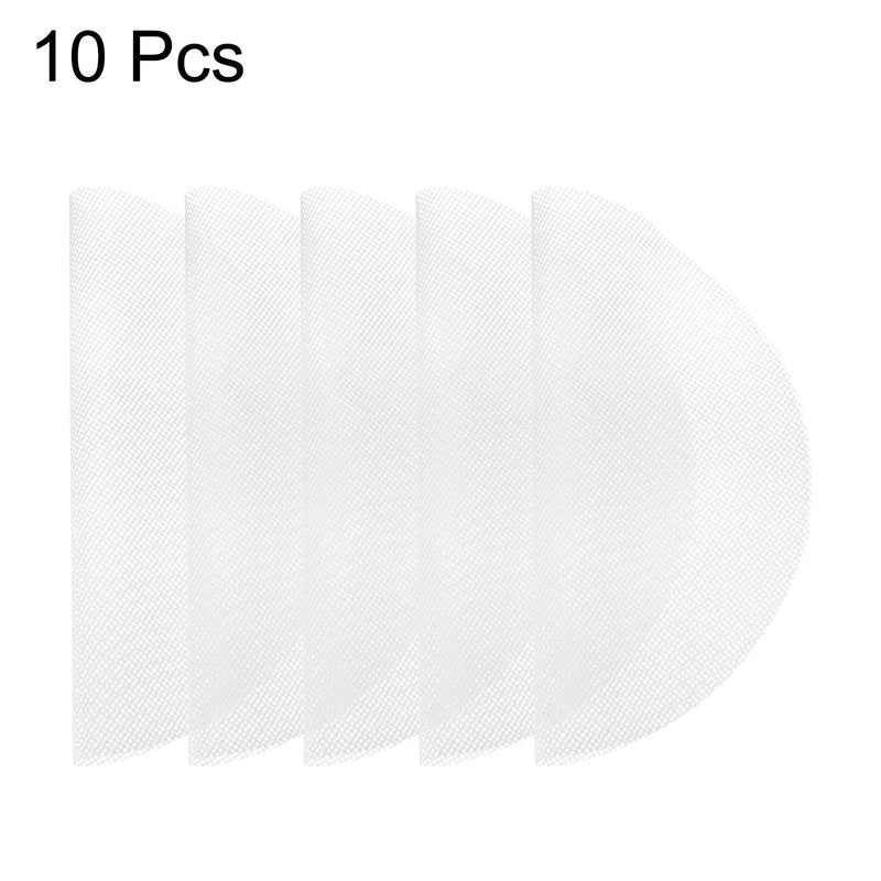 uxcell 10 Pcs 9.8 Inch Non-Stick Silicone Steamer Liners Mesh Mat, Reusable Round Steamer Mesh Pastry Dumplings Pad Mat, White