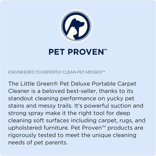Bissell Little Green Pet Deluxe Portable Carpet Cleaner - Efficient Auto Detailer | Gray/Blue