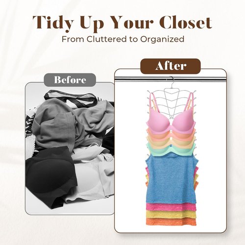 HOUSE DAY Bra Hangers - Space-Saving Closet Organizer for Bras, Camisoles & Scarves | 2 Pack