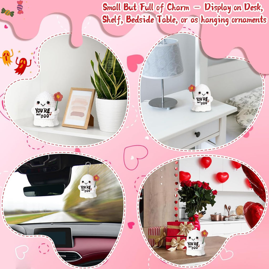 You're My Boo Crochet Ghost - Cute Anniversary Gift for Him/Her | Perfect for Valentine's Day & Halloween