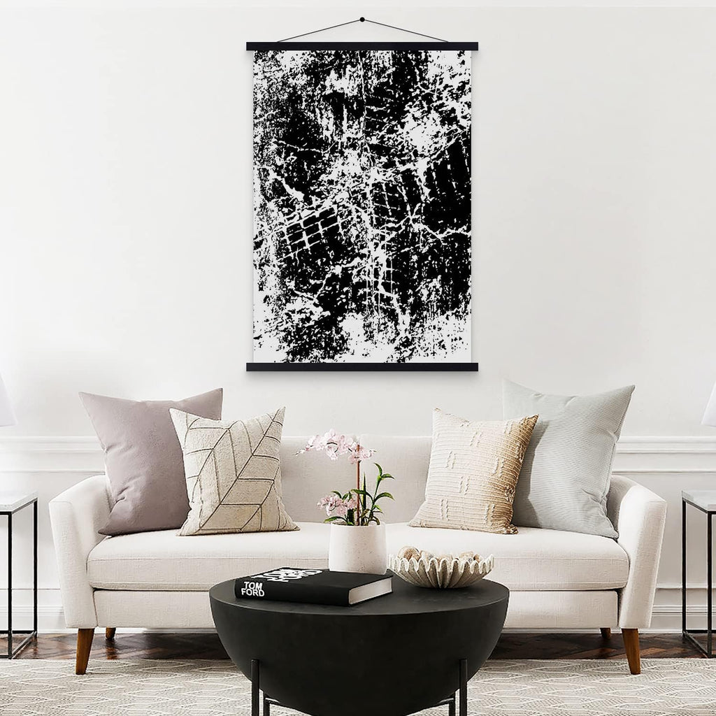 Benjia Magnetic Light Wood Poster Frame - 33x23, 33x24, 33x22 for Canvas Art | Black, 1 Pack