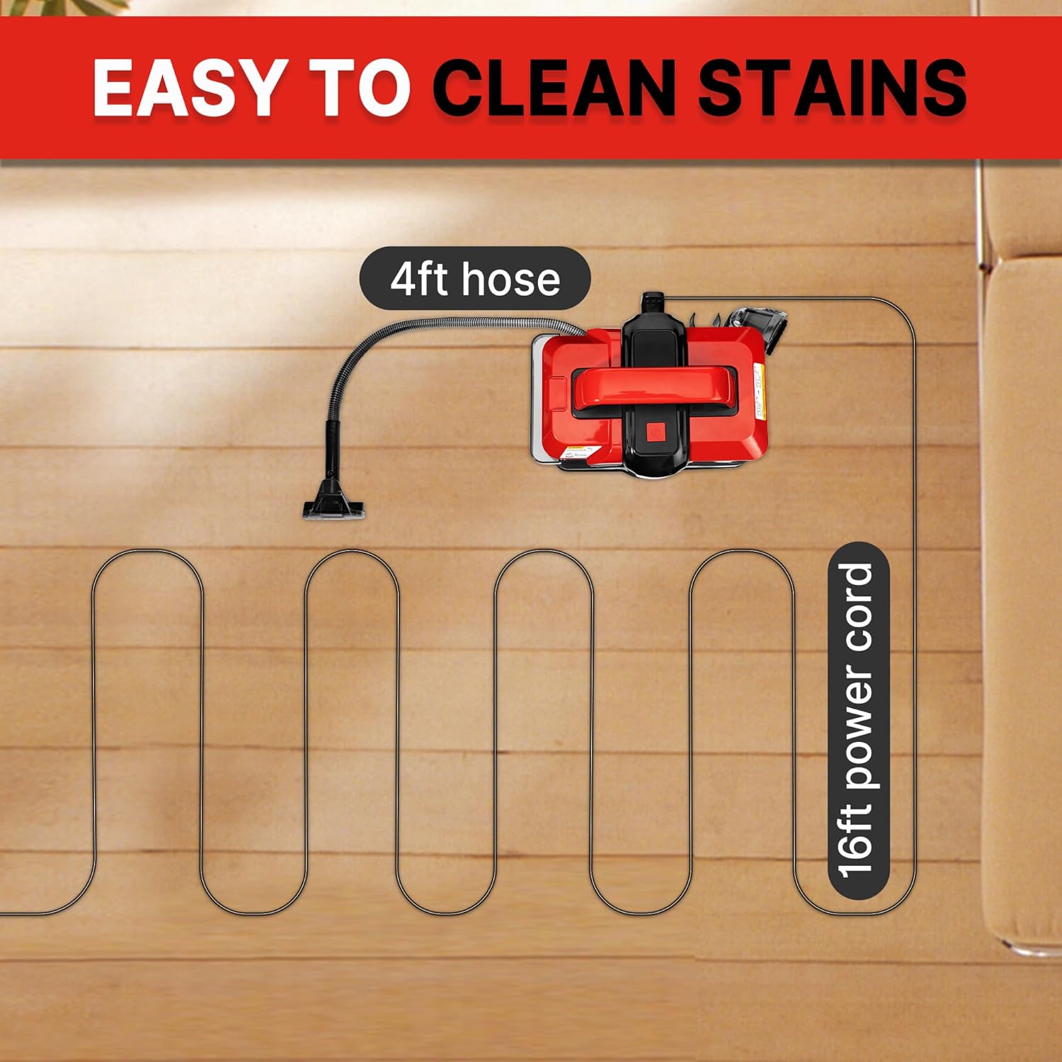 Shop-Vac Portable Carpet Cleaner - Powerful Spot Cleaner for Pet Stains | Lightweight Design with Two Solutions