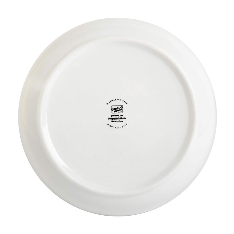 Gibson Home Zen Buffet 4-Piece 41oz Salad Bowls Porcelain Ceramic Chip and Scratch Resistant Pasta Bowl, Serving Bowls, Soup Bowls Set, Large Capacity, Dishwasher & Microwave Safe White