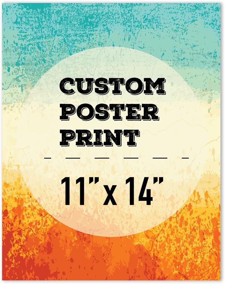 Wall26 Custom Poster Prints - Personalized Photo Upload, Durable Waterproof Home Decor Art | 11x14 Inches
