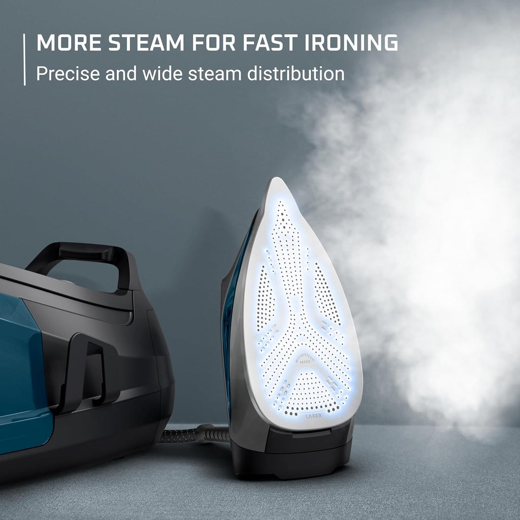 Rowenta Professional Iron Steamer - Fast Heat Up with Stainless Steel Soleplate | 1.1L Removable Tank, 1800 Watts, Blue