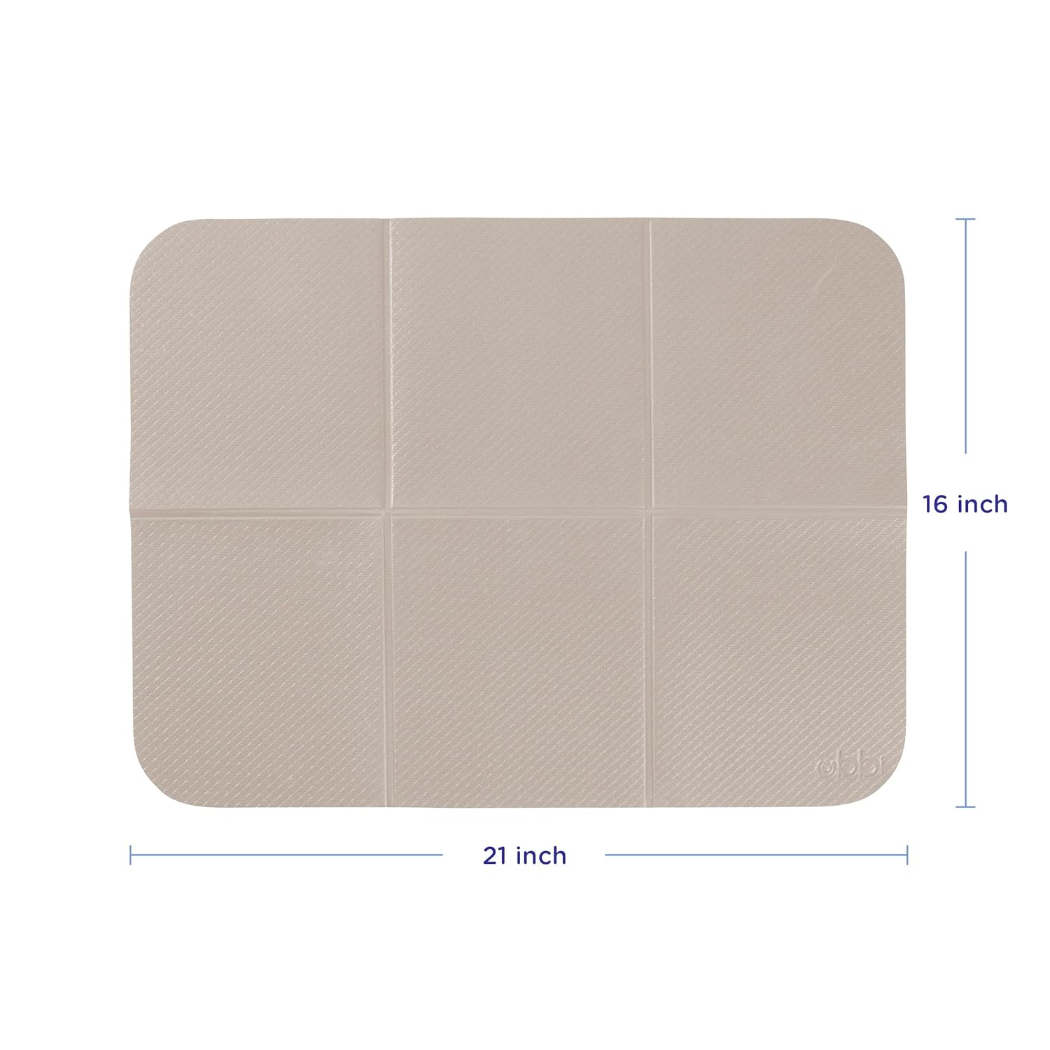 Ubbi On-The-Go Diaper Changing Mat - Soft, Portable & Easy to Clean Baby Accessory | Taupe
