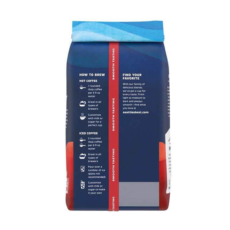 Seattle’s Best Coffee, Dark Roast Ground Coffee, Post Alley, 100% Arabica, 6 Bags (12 oz Each)