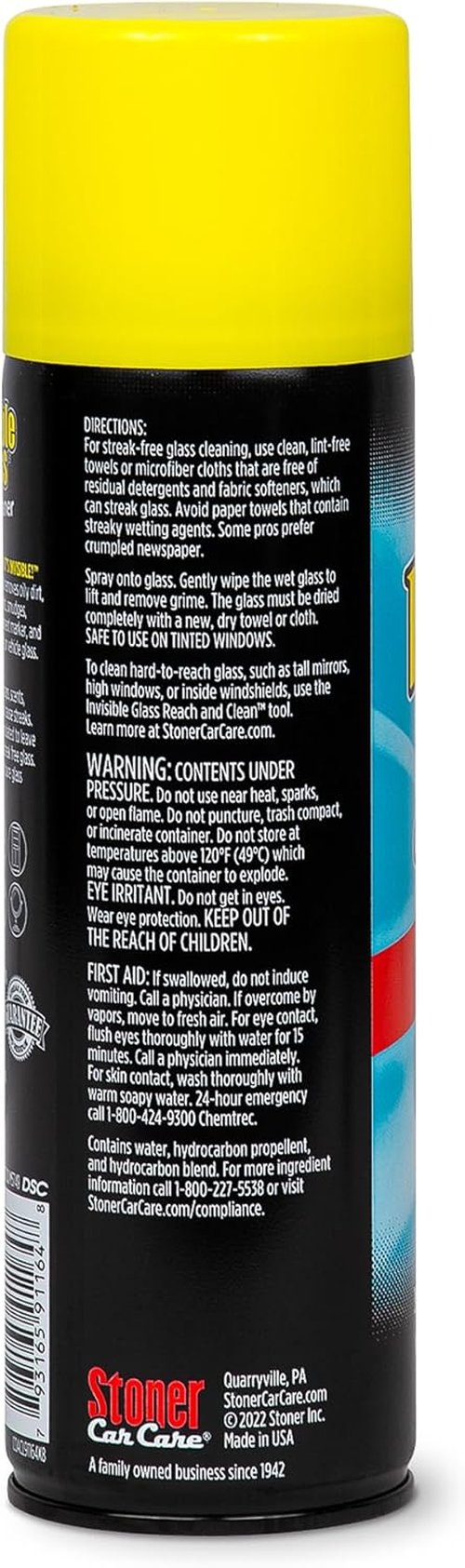 Invisible Glass Premium Aerosol Glass Cleaner Spray - Streak-Free, Ammonia-Free, Tint-Safe | 19 oz (Pack of 6)
