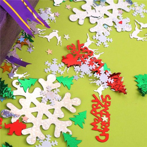 CCINEE Metallic Foil Sequins - 100g Set with 4800 Pieces for Festive Table Decorations
