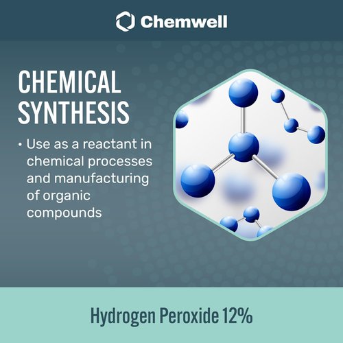 Chemwell 12% Hydrogen Peroxide - 4 Gallons (1 Gallon, 4 Pack) - Multi-Purpose Cleaner for Home, Kitchen, Bath, and Laundry - Made in USA - for Household Use