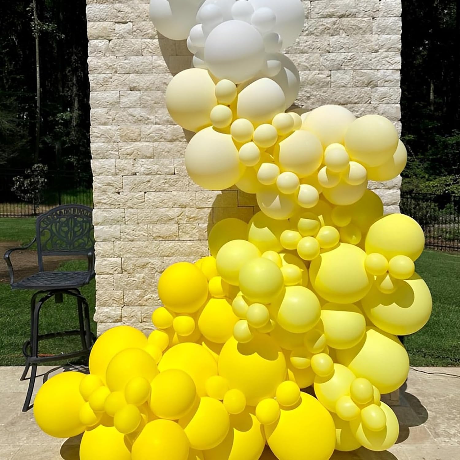 Voircoloria 12-Inch Yellow Latex Balloons - 110pcs for Graduation, Weddings, Birthdays & More