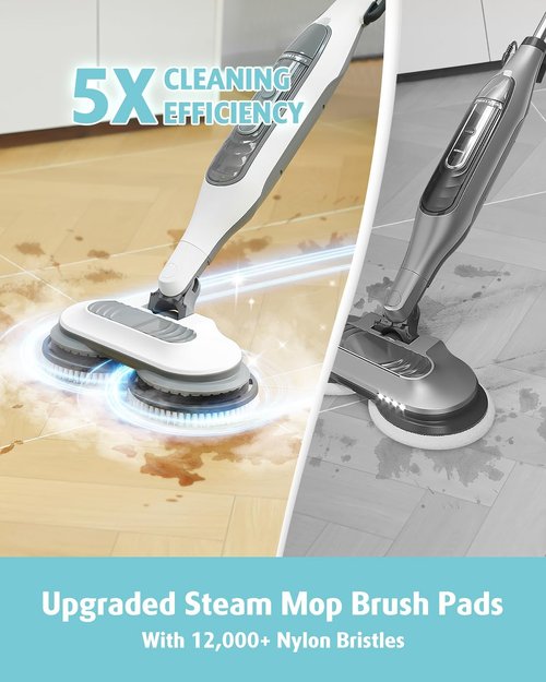AIR U+ Steam Mop Replacement Brush Pads - Upgraded for Shark S8201/S8001/S7201/S7000 Series (2 Count)
