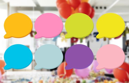 Bubble Sticky Notes - 3x3 Inch, 8 Pads of Bright Colorful Notes with Strong Adhesive | 82 Sheets Each