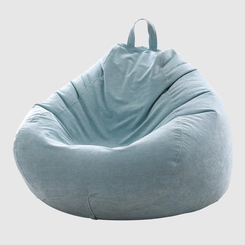 ISAENNE Large Bean Bag Chair Cover Only(No Filler),Blue Bean Bag Covers Stuffable Bean Bags Memory Foam Soft Premium Corduroy Stuffable Bean Bags for Kids,35.4"*30.7"*30.7"