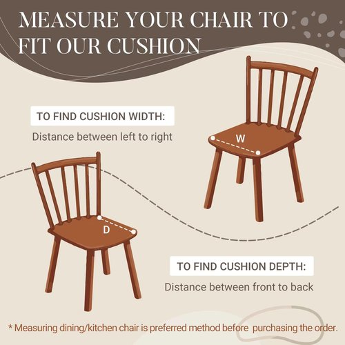 Basic Beyond Chair Cushions for Dining Chairs 4 Pack, D-Shaped Kitchen Chair Cushions with Ties Set of 4, 2.5" Thick Seat Cushions for Dining Room/Kitchen Chairs, 17" x 16", Burgundy