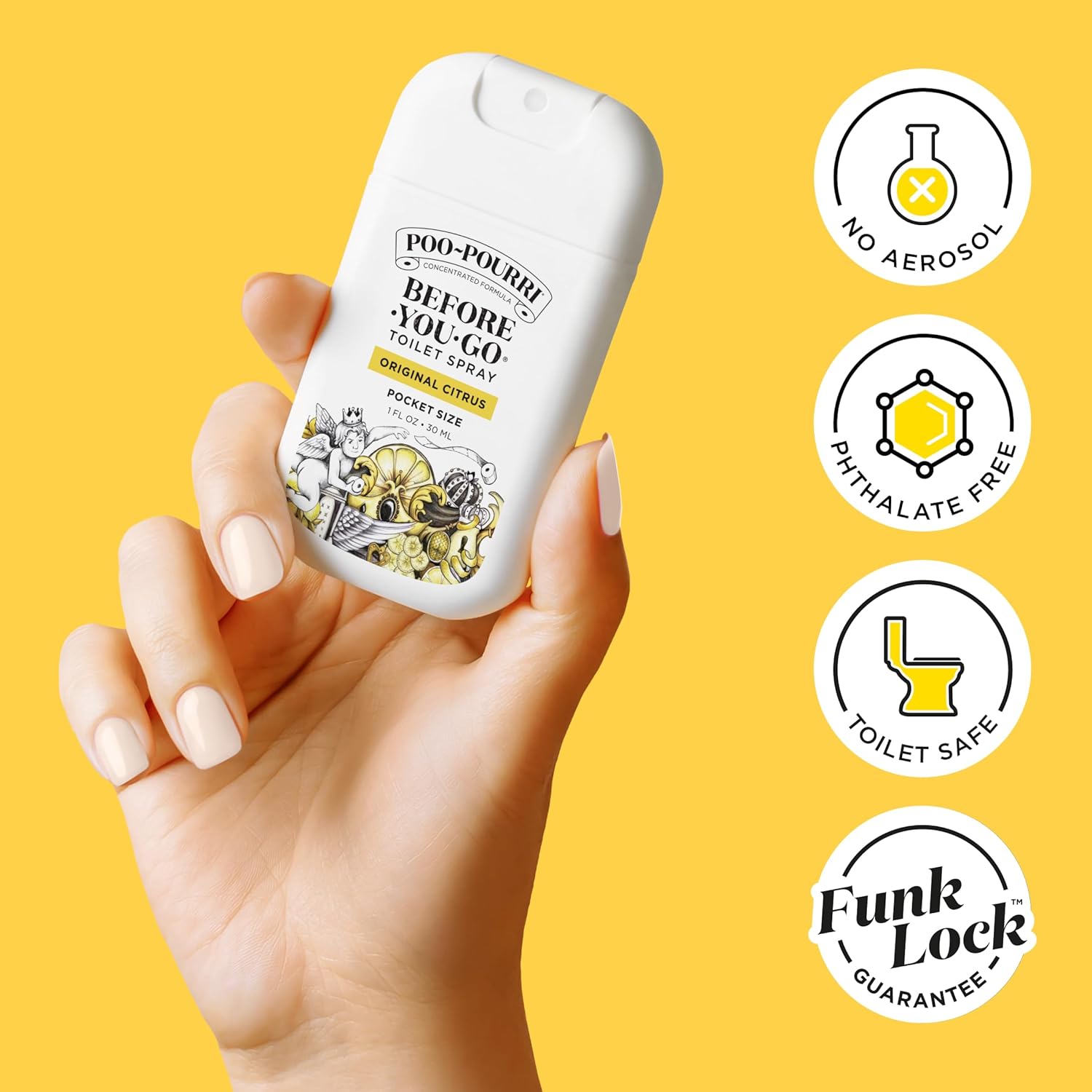 Poo-Pourri Before-You-Go Toilet Spray Bundle - Original Citrus 2 Fl Oz & Travel Size 1 Fl Oz