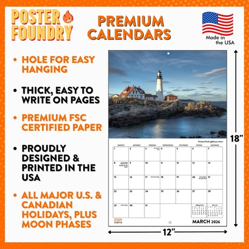 Guam 2026 Wall Calendar - Scenic Monthly Souvenirs | American Made Gifts