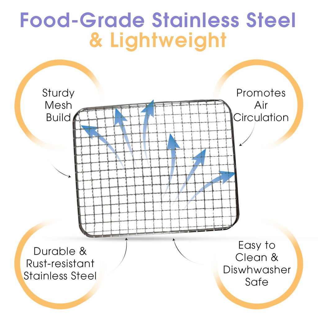 Crunch Co. Mesh Wire Tray Inserts for Harvest Right Medium Freeze Dryer Trays (Pack of 10)