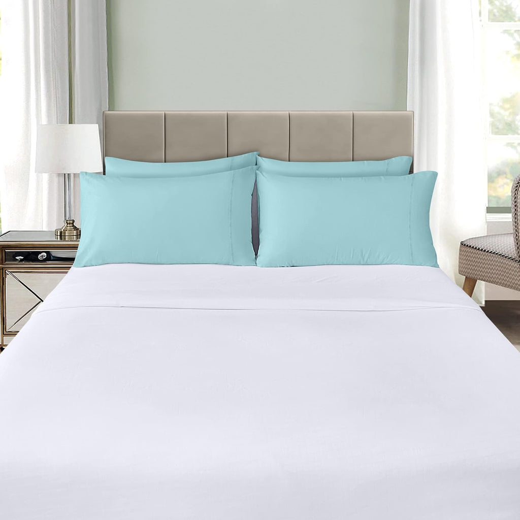 Utopia Bedding Standard Pillow Cases - Soft Brushed Microfiber - 4 Pack, Spa Blue - 20 x 26 Inches
