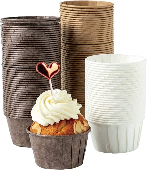 Katbite Cupcake Liners - Heavy Duty Greaseproof Baking Cups | 150PCS Standard Size for Christmas & Birthdays