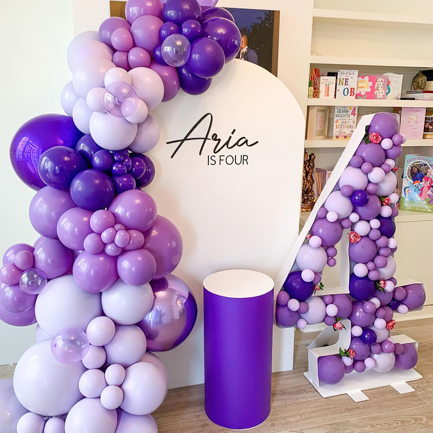 PartyWoo Purple Balloon Arch Kit - 152pcs in 5-18 Inch Sizes for Birthday & Wedding Decor