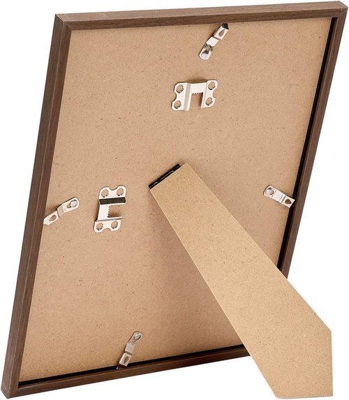JCJMY 9x12 Picture Frame - Brown Wall Hanging Frame with Shatter-Resistant Plexiglass | Horizontal or Vertical Display