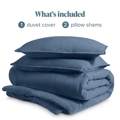 Bare Home Microfiber Duvet Cover Set - Ultra Soft Washed Microfiber - King/California King - Linen-Like Look - Easy Care - Breathable Fabric - Our Softest Duvet Cover Set (King/Cal King, Bering Sea)