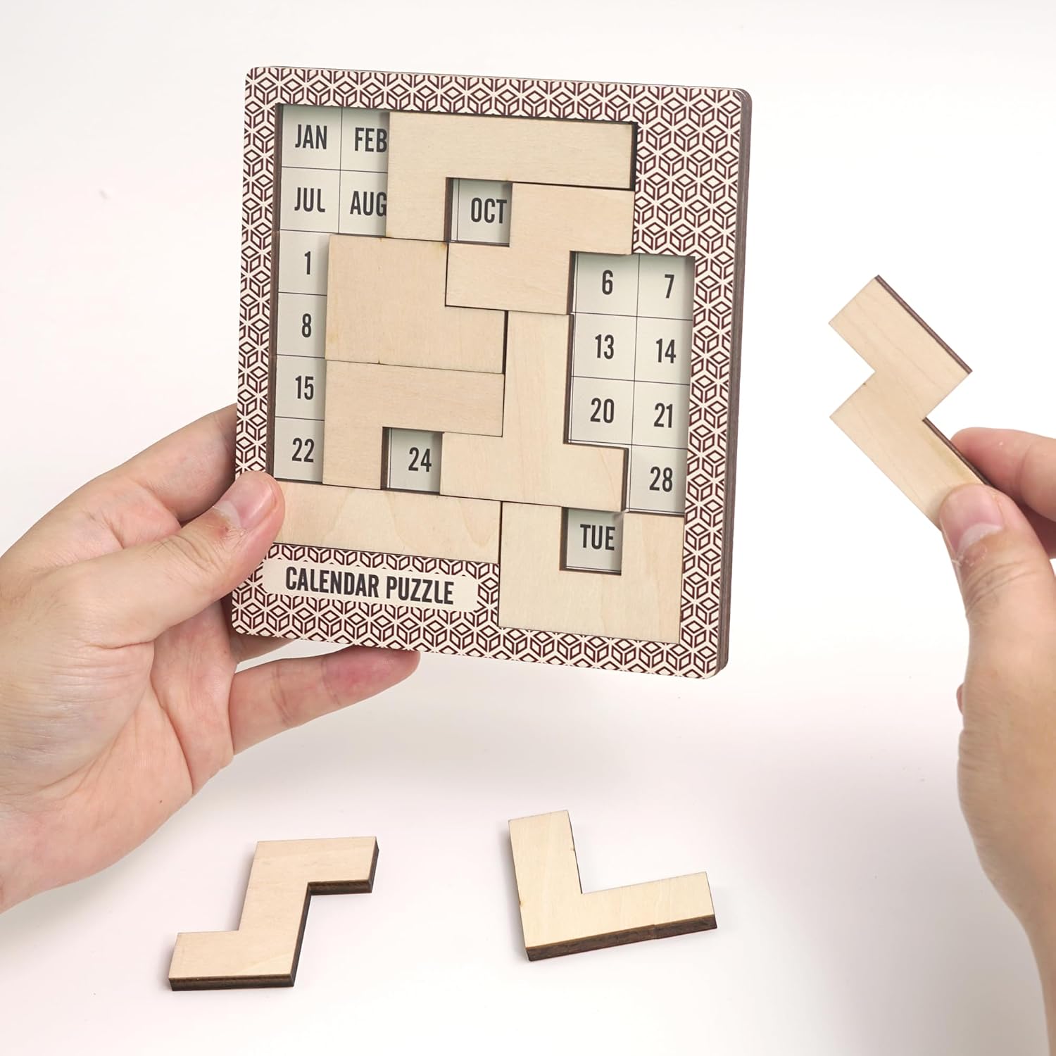 Skiennix Daily Calendar Puzzle - Challenging Wooden Puzzle for Adults | Perfect Easter & Christmas Gift (1 Pack)