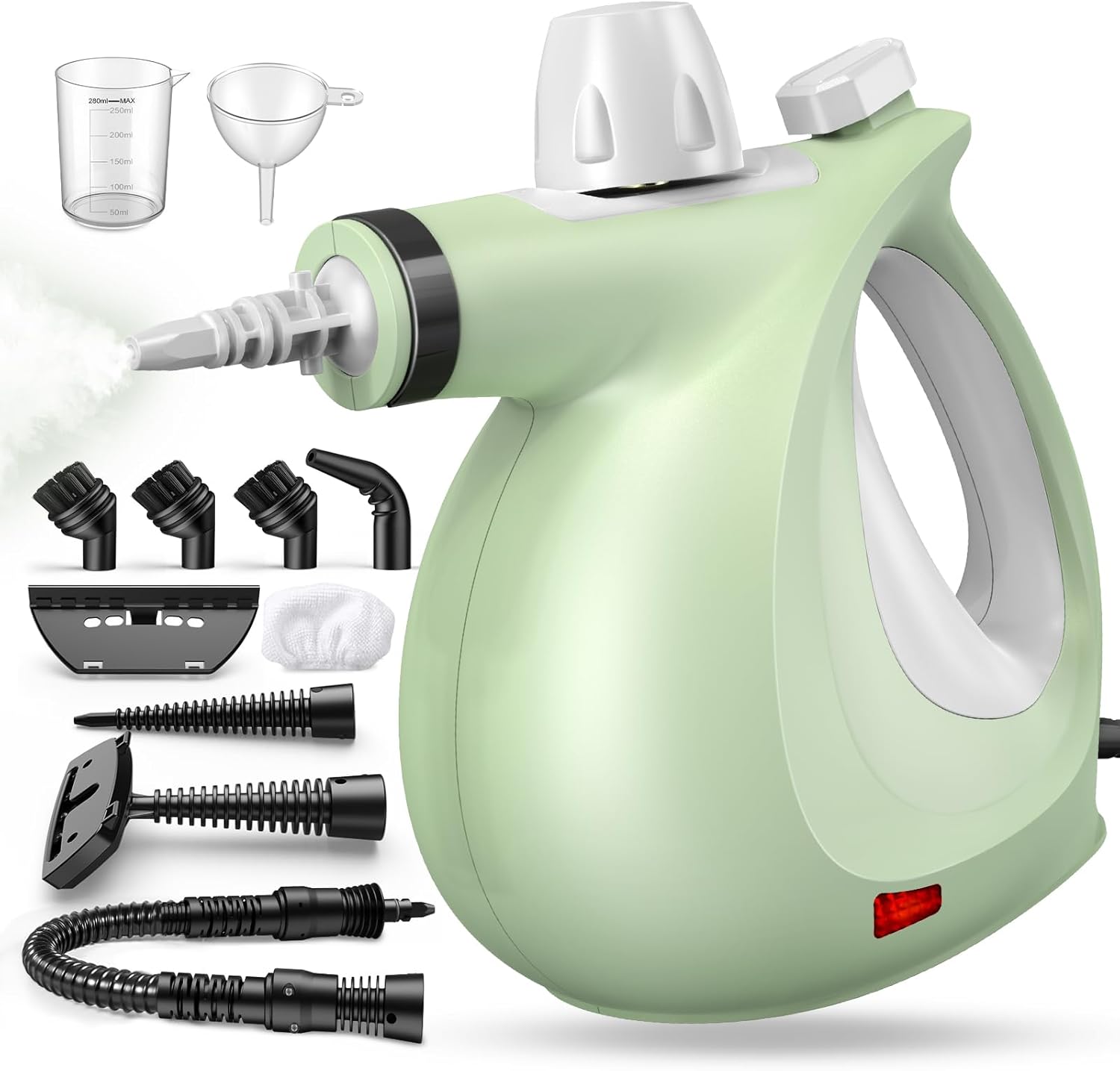 Skiennix Steam Cleaner - Powerful Handheld Pressurized Steamer with 11-Pc Set | Chemical-Free Multi-Surface Cleaning for Furniture, Upholstery, Grout, Couch & Car