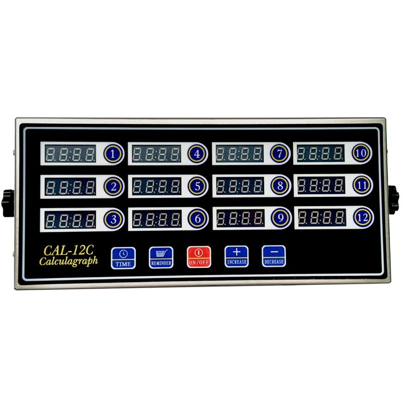 12 Channel Kitchen Timer Digital Kitchen Timer Loud Alarm Cooking Calculagraph Commercial Timer for Food Chips BBQ Pizza Bread Grilled Burger Coffee