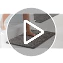 Gorilla Grip Thick Soft Chenille Bath Rug, 24x17 Grey Absorbent Mat