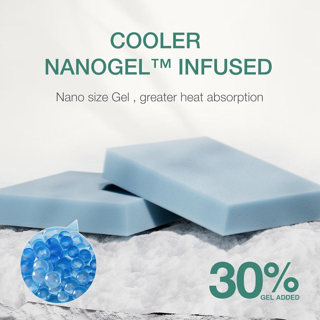 Novilla 12 Inch Queen Mattress - Cooling Gel Memory Foam with Charcoal Support Layer | Medium-Firm Comfort