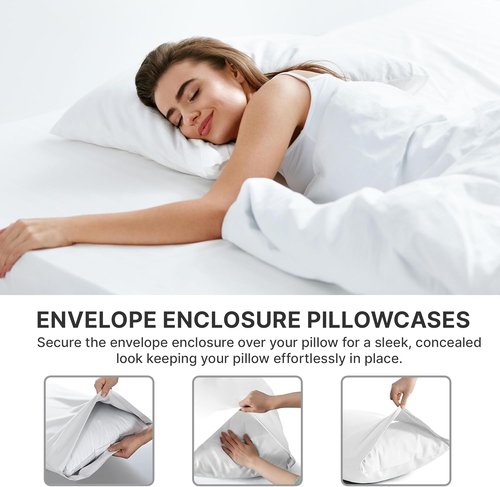 King Pillow Cases by [Brand Name] - Ultra Soft Hotel Quality Covers | Comfy, Wrinkle-Free, 4-Piece Set in Cream